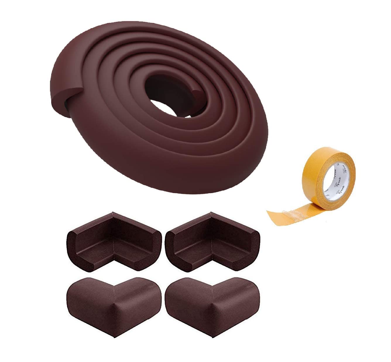 SYGA Baby Safety Strip Furniture Edge Guard Cushion Corner Cover 2 Meter 6.5 feet Tape Infant Bump Protector (Grey) - Springkart 