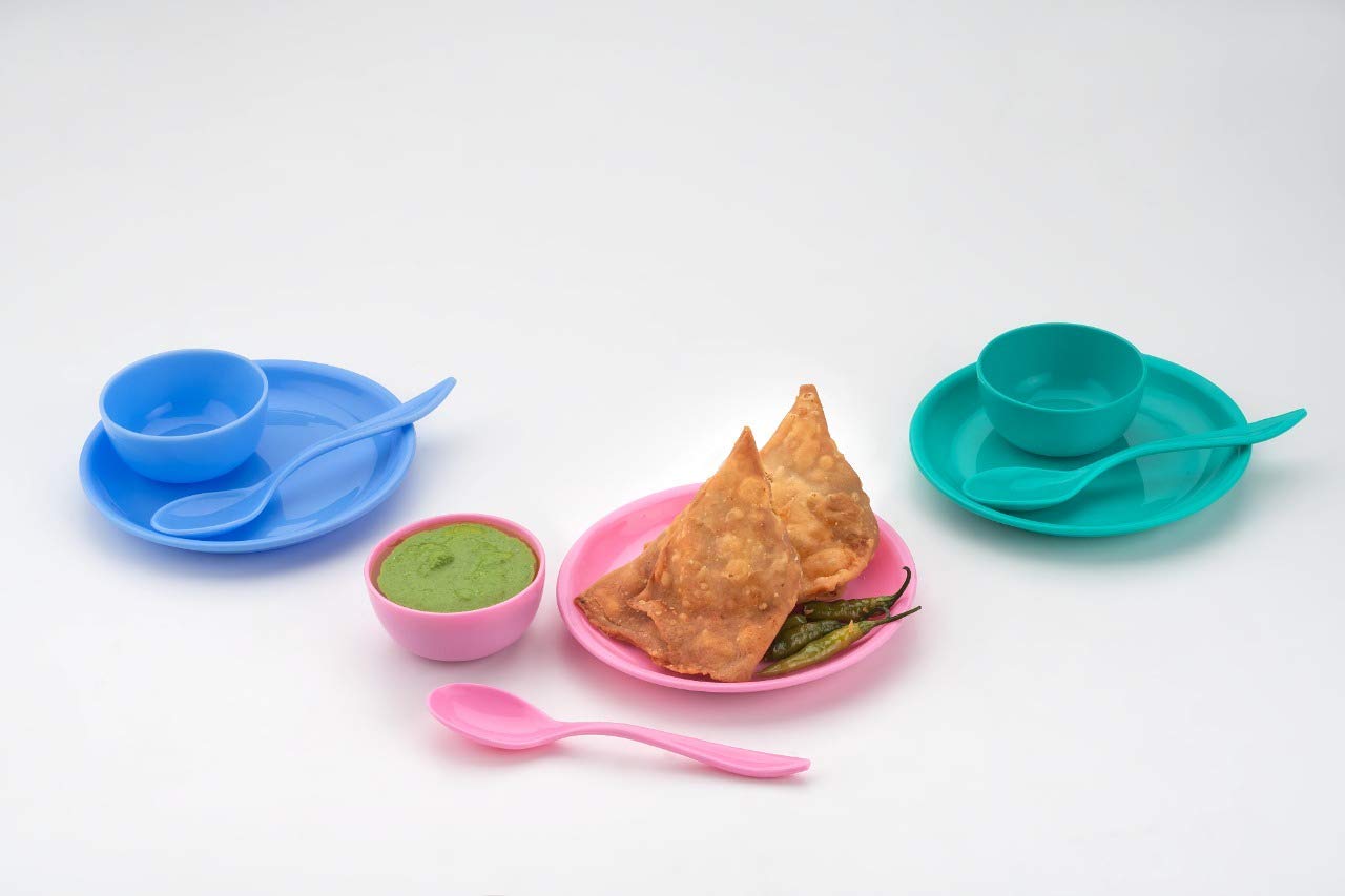 Multipurpose Snack Set 3 pcs - Spoon, Bowl and Dish - Springkart 