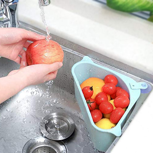 Triangular sink storage holder with functional design