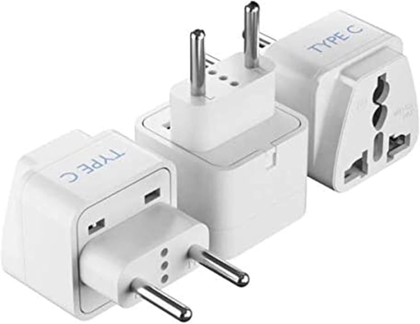 Ceptics UK Adapter for Indian Pins, India to UAE, Hong Kong, Dubai, UK Plug - Type G - Perfect for Laptop, Camera, Chargers - CE - RoHS - 3 Pack -White- Lifetime Limited Warranty