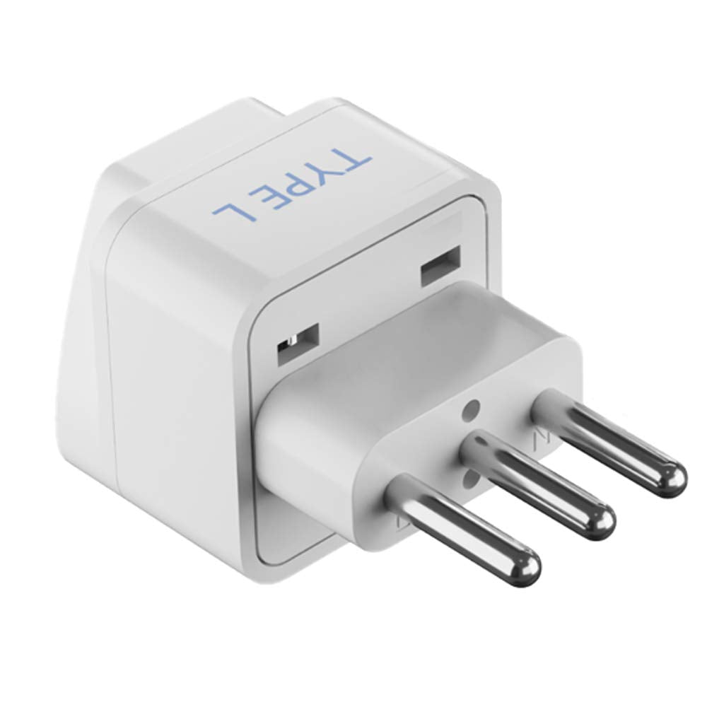 Ceptics USA to India Converter Plug, World (USA, China) Australia UK to India Plug Converter - Type D Plug Adapter - Canada to India Converter Plug - CE - RoHS - White - 1 Pack - Springkart 