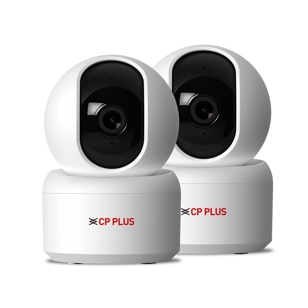 CP PLUS 2MP Full HD Wi-Fi CCTV Camera for Home with Motion Tracking | Smart Detection Suite | Night Vision | Cloud Recording | View & Talk | Supports OK Google | CTC Cyber Secure | CP-E25Q (Pack of 2)