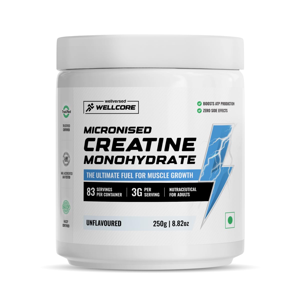 Wellcore - Pure Micronised Creatine Monohydrate,Tropical Tango (122g, 33 Servings), Rapid Absorption, Enhanced Muscle Strength & Power, Fast Recovery,Increased Muscle Mass