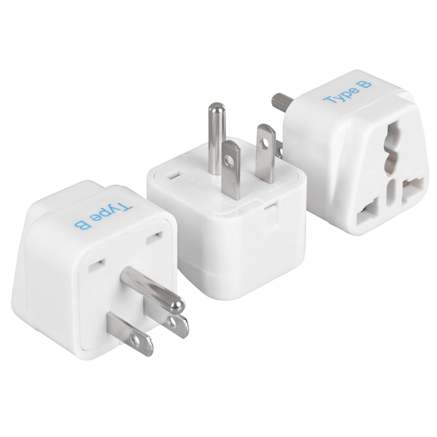 Ceptics UK Adapter for Indian Pins, India to UAE, Hong Kong, Dubai, UK Plug - Type G - Perfect for Laptop, Camera, Chargers - CE - RoHS - 3 Pack -White- Lifetime Limited Warranty