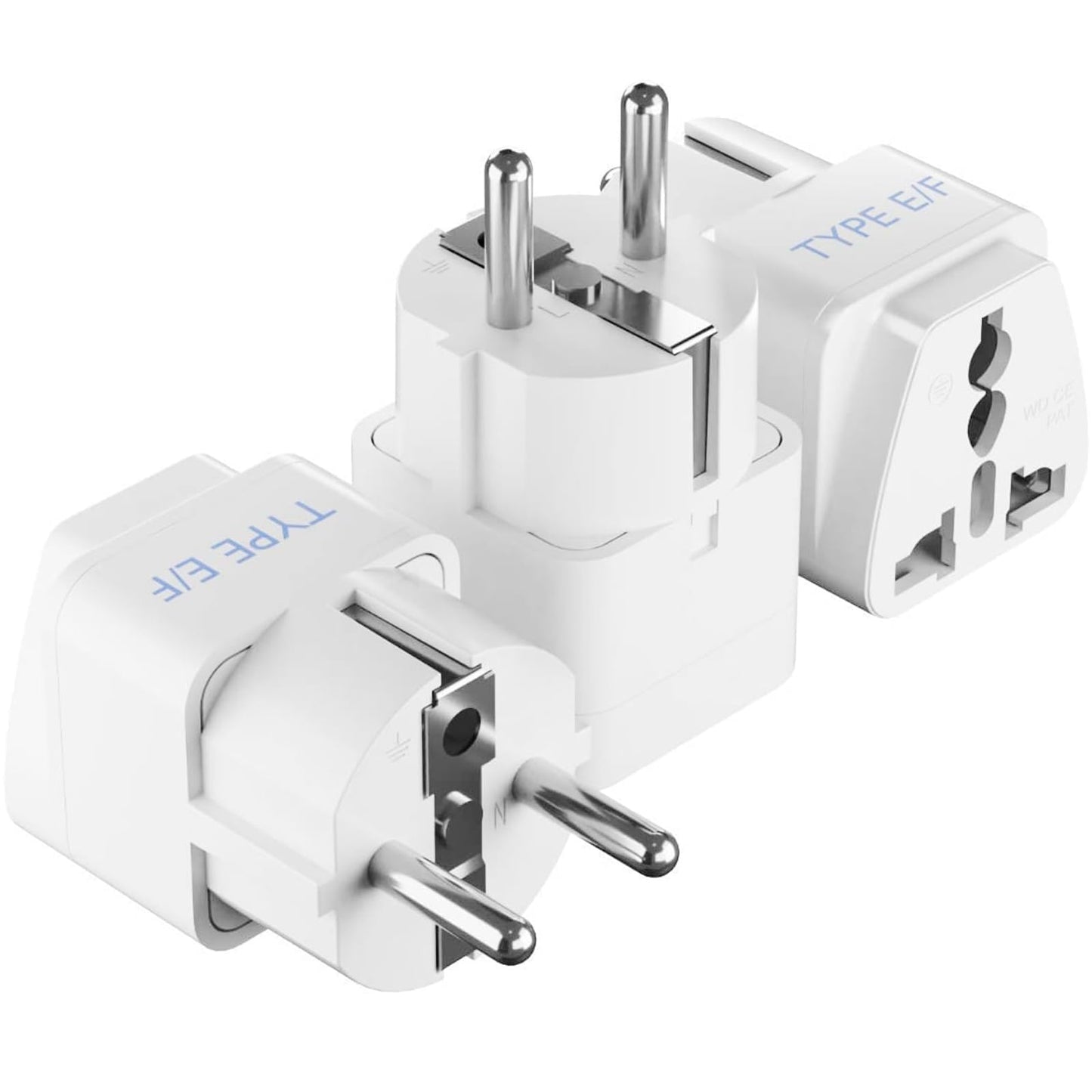 Ceptics UK Adapter for Indian Pins, India to UAE, Hong Kong, Dubai, UK Plug - Type G - Perfect for Laptop, Camera, Chargers - CE - RoHS - 3 Pack -White- Lifetime Limited Warranty