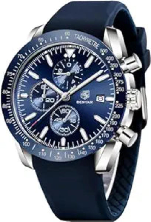 BENYAR Men's Luxury Chronograph Watch – Business, Casual | Quartz Movement with Date Display | Stylish Wristwatch | Gift for Men