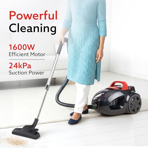 AGARO ICON 1600 Watts Bagless Dry Vacuum Cleaner for Home & Office, up to 24 kPa Variable Suction with Cyclonic Technology, 1.5L Bagless Bin, Multiple Accessories, Compact & Lightweight, Easy to Use : Amazon.in: Home & Kitchen