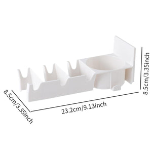 Wall Mounted Racket Holder with Key Hooks – No Drill Organizer for Tennis, Badminton, Ping Pong & Squash Rackets | Sports Equipment Storage Rack for Home & Gym(Pack of 1)