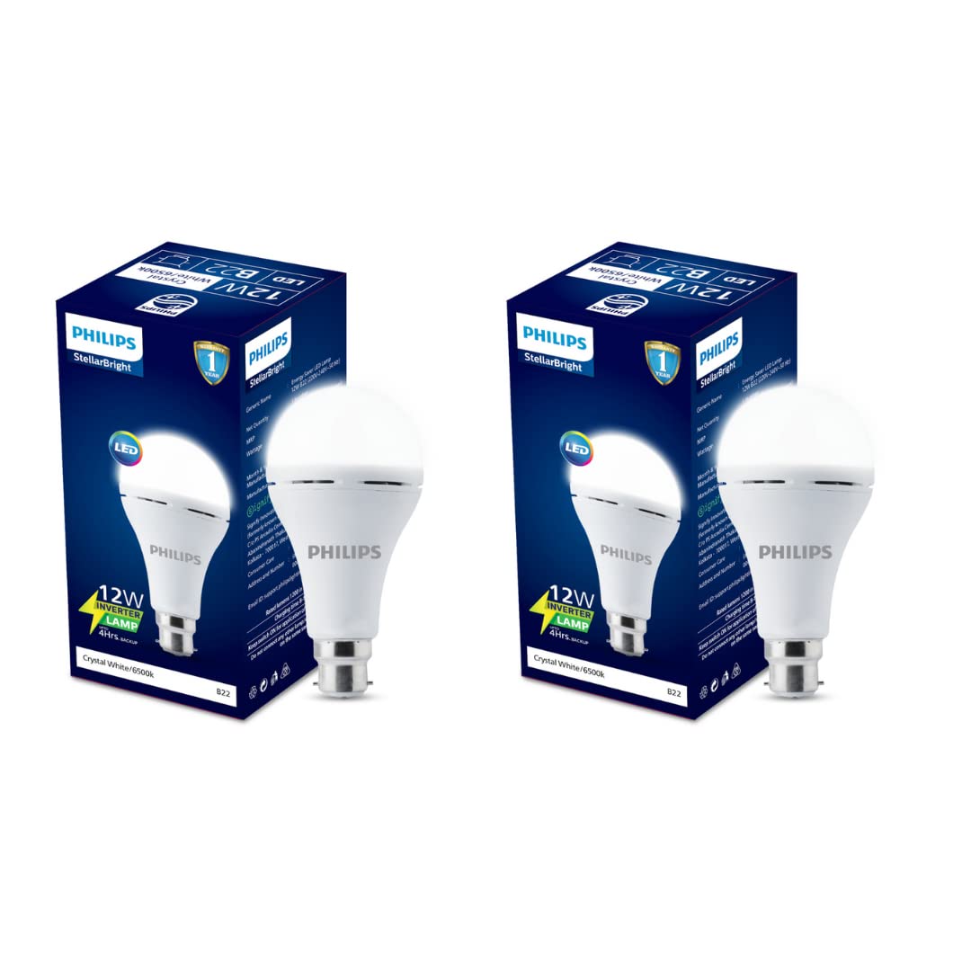 Philips 12W Emergency Bulb | Rechargeable Emergency Bulb for Power Cuts | Backup : 4hrs, Cool Day Light,Pack of 1