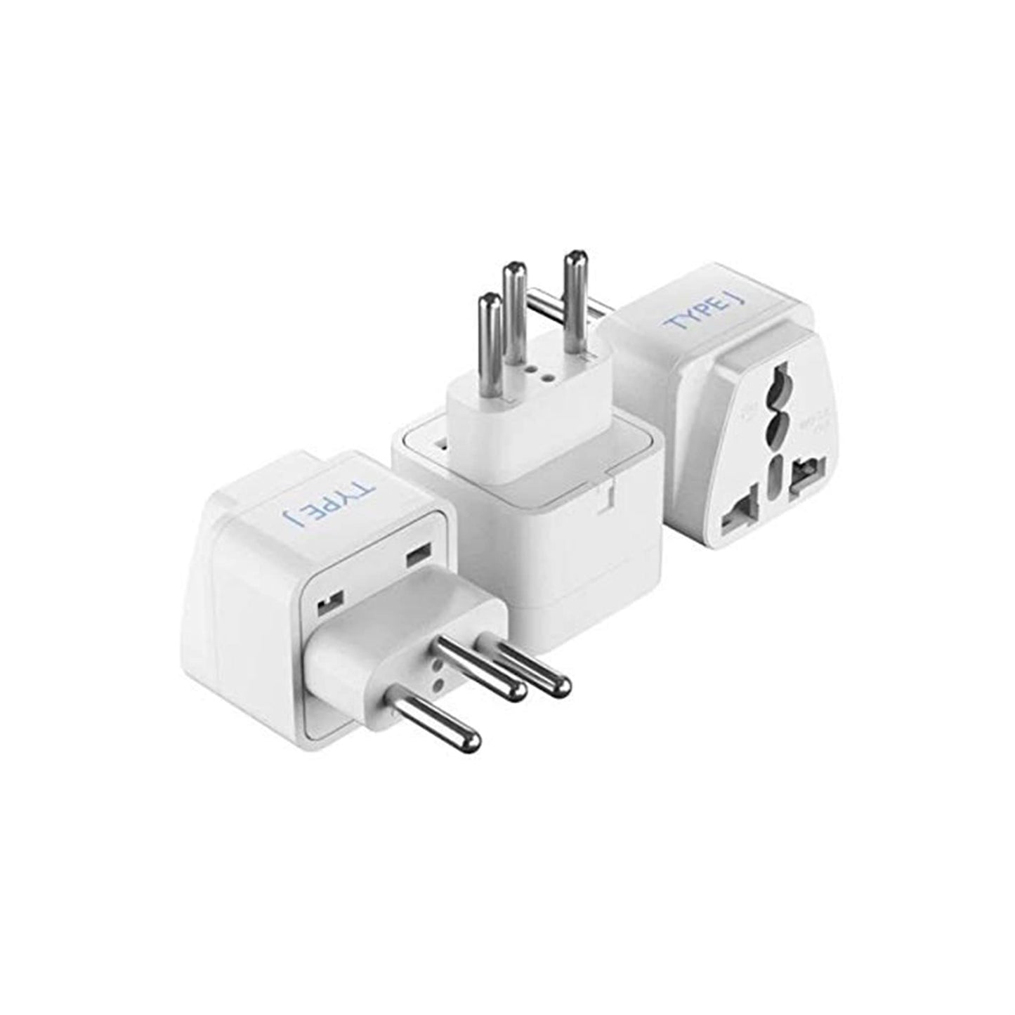 Ceptics UK Adapter for Indian Pins, India to UAE, Hong Kong, Dubai, UK Plug - Type G - Perfect for Laptop, Camera, Chargers - CE - RoHS - 3 Pack -White- Lifetime Limited Warranty