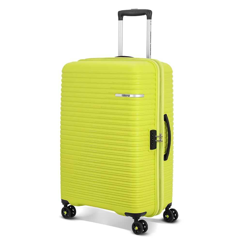 American Tourister Liftoff+|Medium Size Check-in Spinner Trolley Bag (67 cm) for Travel|360° 8 Wheel Travel Luggage|Hard Case Polypropylene (PP) Suitcase|Mounted TSA Lock|Seafoam Blue