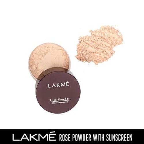 Lakme Rose Loose Face Powder, Matte Finish & Poreless Look, Oil Control & Sun Protection For Long Hours, Suitable for oily skin, Soft Pink, 40g - Springkart 