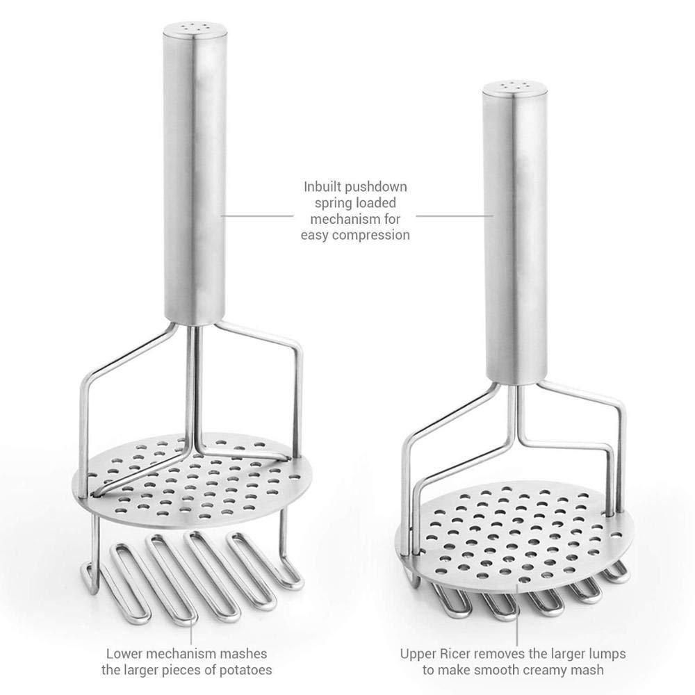 Stainless Steel Hand Masher (Mash for Dal / Vegetable / Potato / Baby Food / pav bhaji) - Springkart 