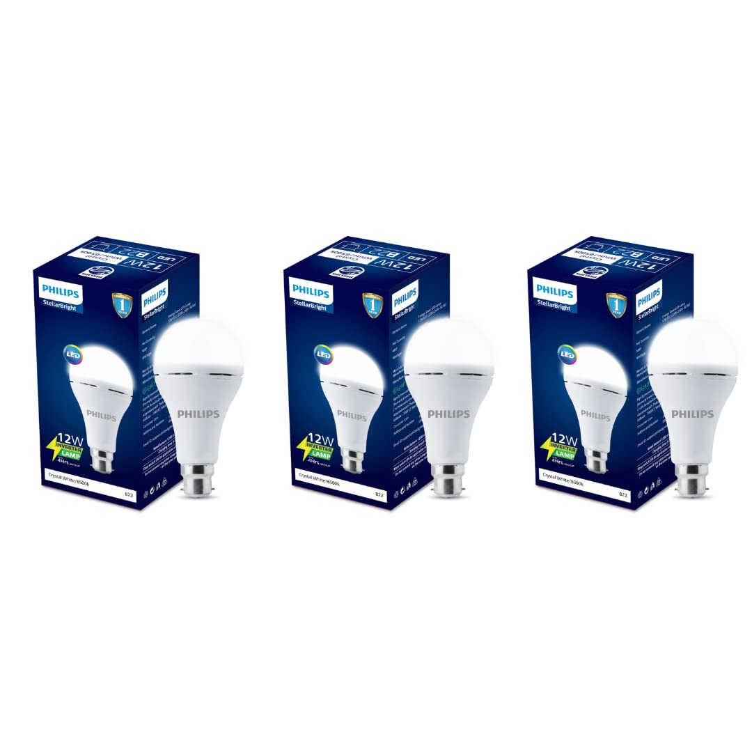 Philips 12W Emergency Bulb | Rechargeable Emergency Bulb for Power Cuts | Backup : 4hrs, Cool Day Light,Pack of 1