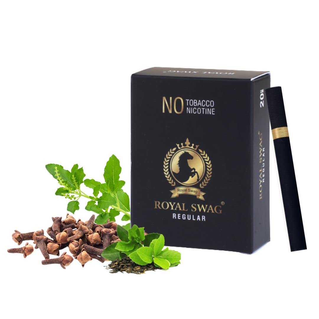 ROYAL SWAG Ayurvedic & Herbal Cigarette, Mint Flavour - (20 Sticks)
