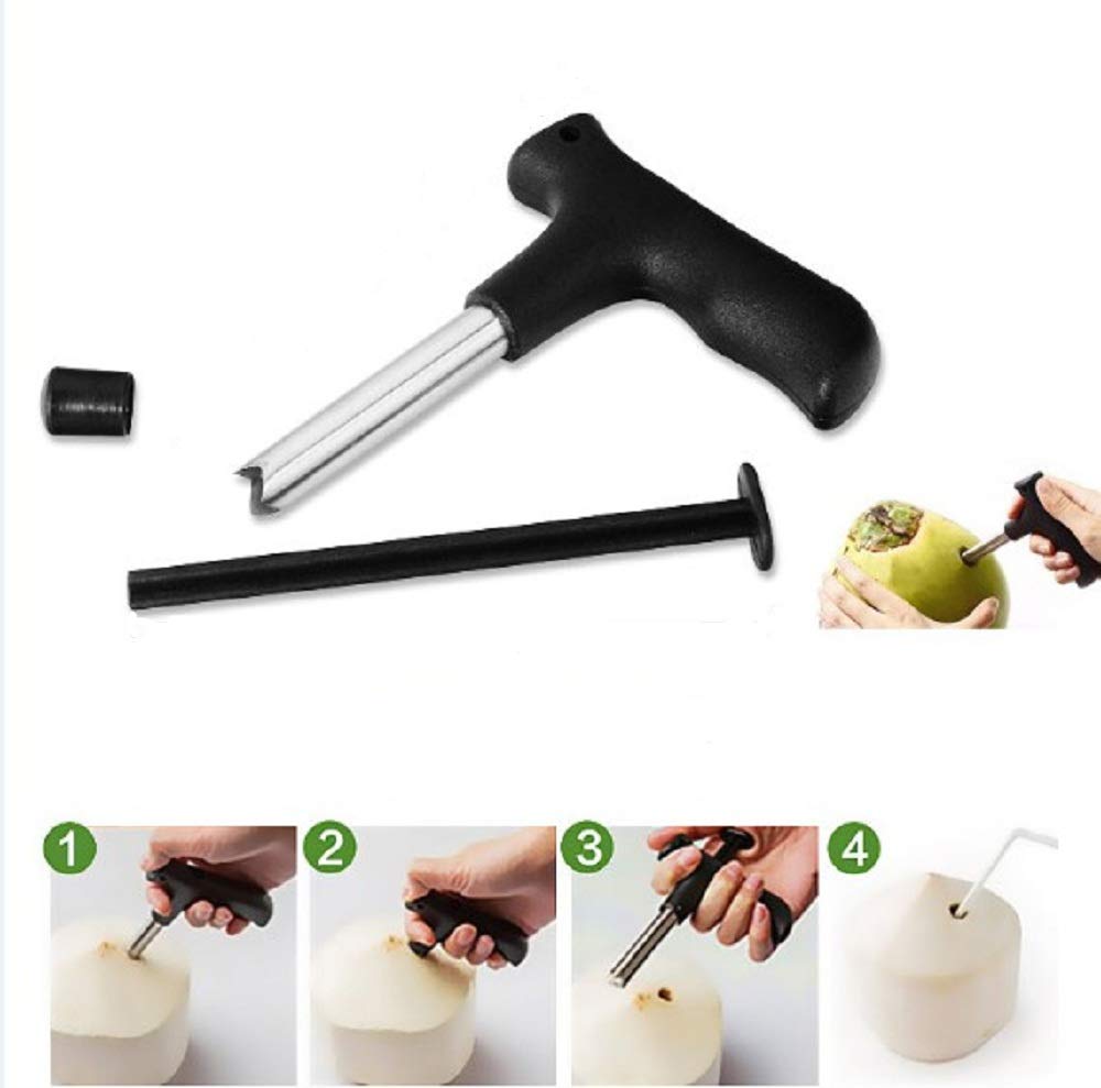 Premium Quality Stainless Steel Coconut Opener Tool / Driller with Comfortable Grip - Springkart 