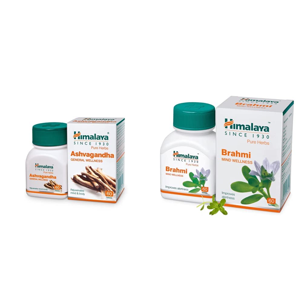 Himalaya Ashvagandha General Wellness Tablets | Stress Relief | Rejuvenates Mind & Body - 60 Tablets - Springkart 