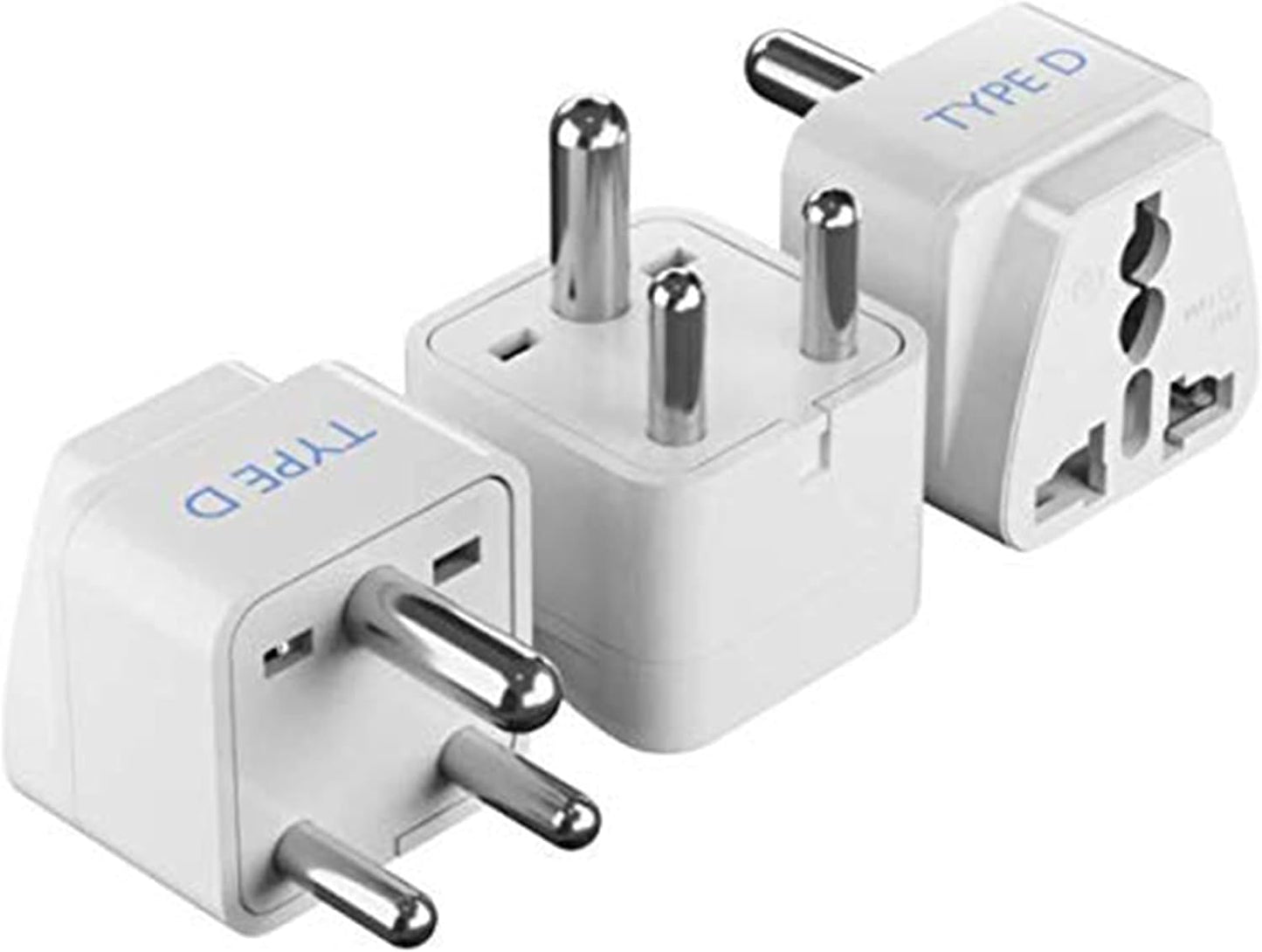 Ceptics UK Adapter for Indian Pins, India to UAE, Hong Kong, Dubai, UK Plug - Type G - Perfect for Laptop, Camera, Chargers - CE - RoHS - 3 Pack -White- Lifetime Limited Warranty