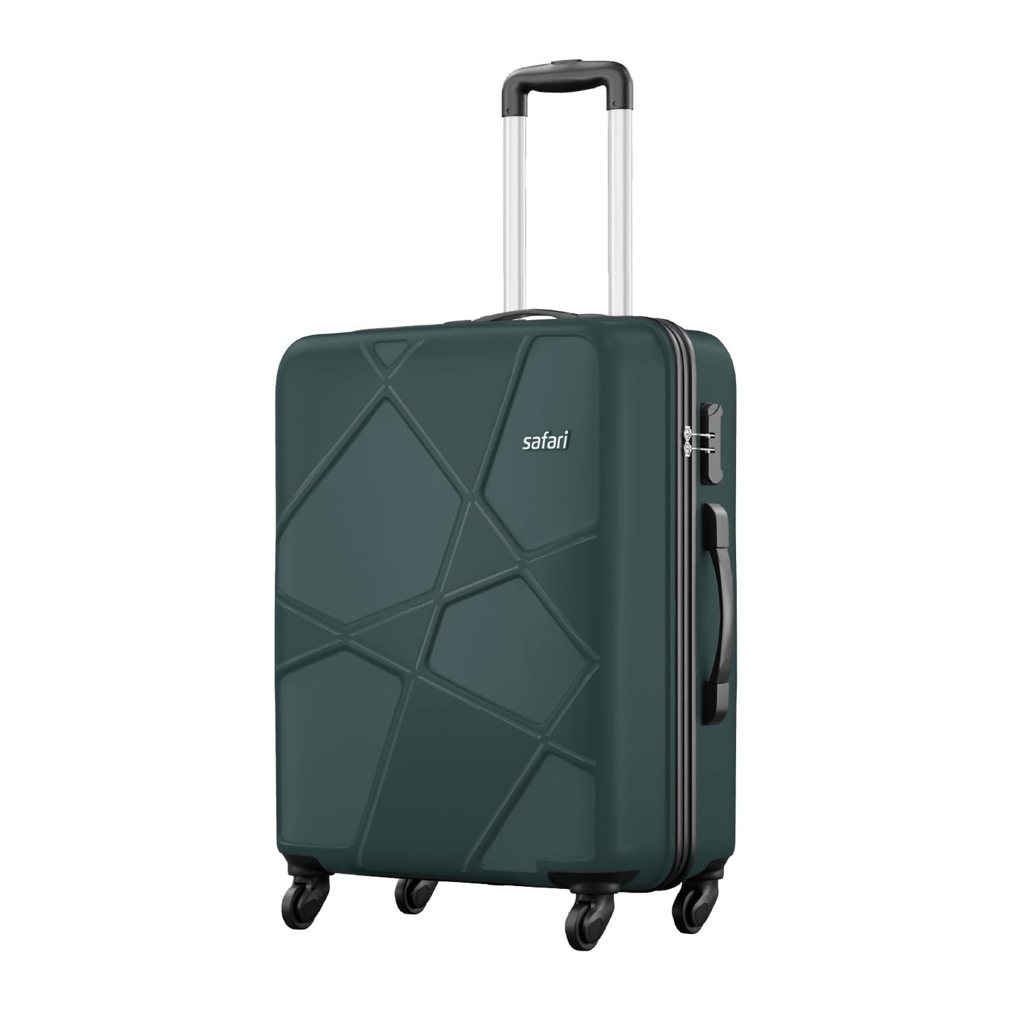Safari Pentagon Set of 2, Cabin & Checkin Trolley Bags Hard Case Polypropylene 4 Wheels 360 Degree Wheeling System Luggage, Travel Bags, Suitcase for Travel, Trolley Bags for Travel, Dusk Green