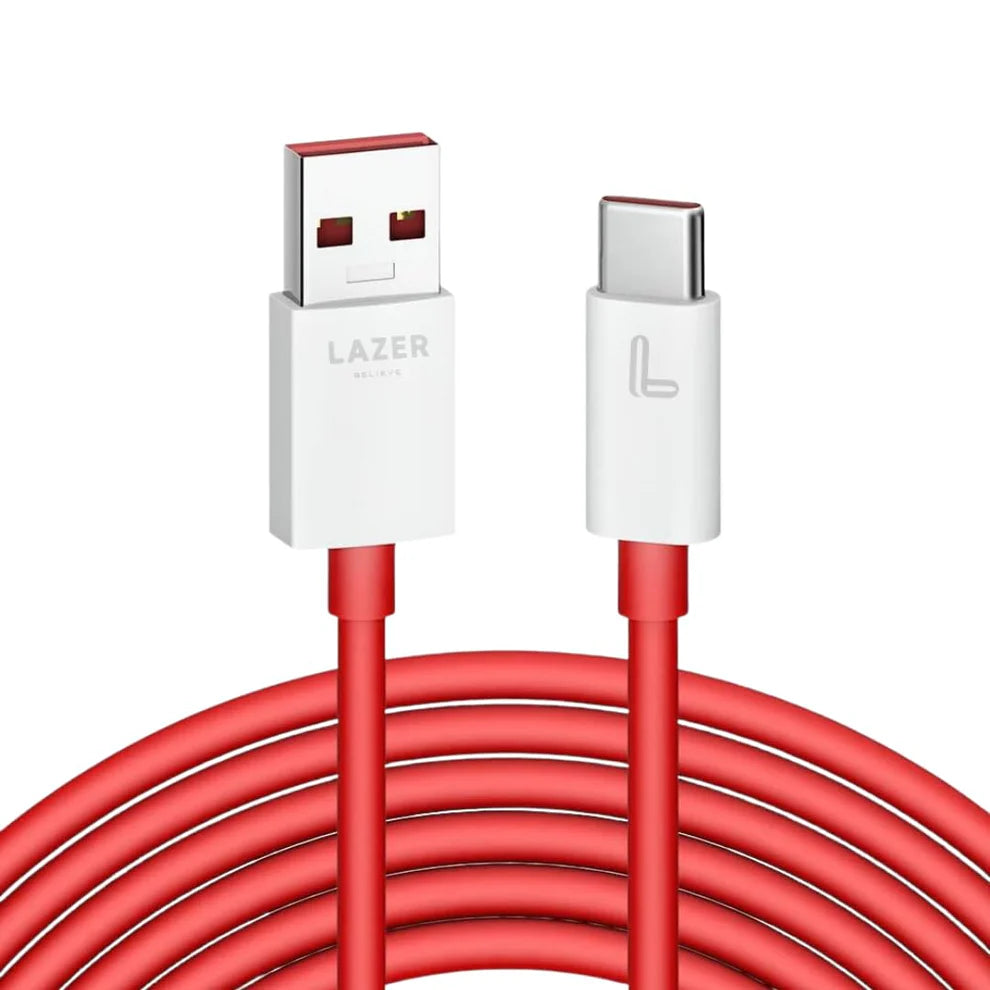 Lazer 45W USB-A to USB-C Cable for Fast Charging & Data Transfer