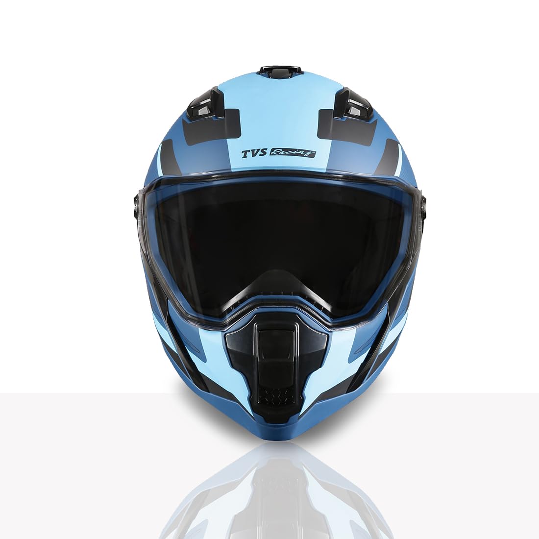 TVS Racing Anti Matter Full Face Helmet for Bike & Motorcycle Riders-DOT & ISI Certified-Lightweight ABS Shell, UV Resistant-Ventilated Comfort Liner, Quick-Release Visor & Chin Strap