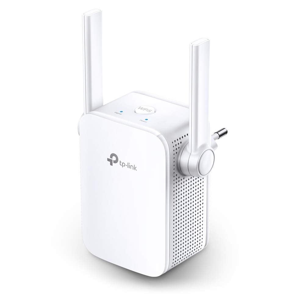 TP-Link TL-WA855RE, Single Band 300Mbps RJ45 Wireless Range Extender, Wi-Fi Booster, Broadband/Wi-Fi Extender, Hotspot with 1 Ethernet Port, Plug and Play, Access Point Mode, 2 External Antennas,White