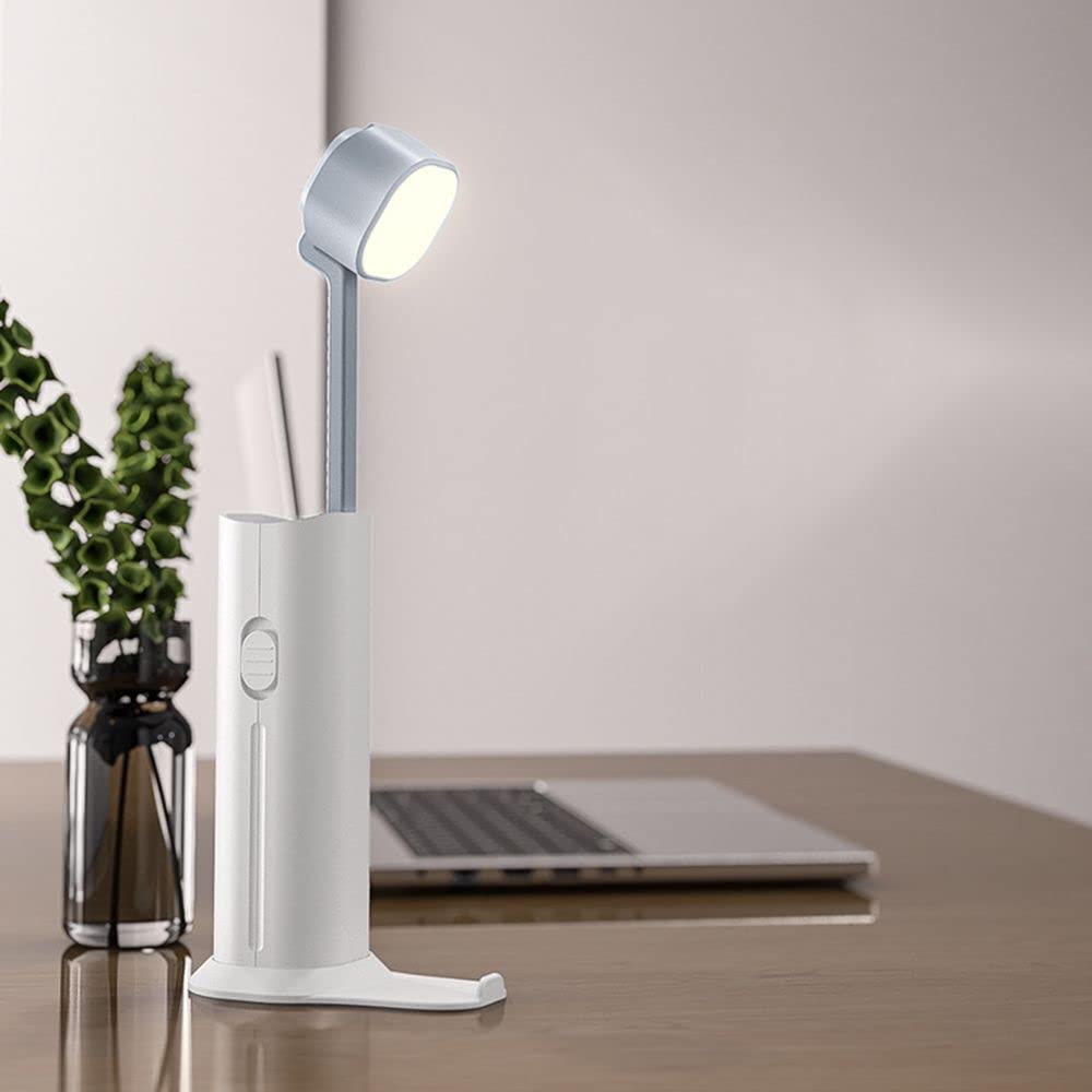 4-in-1 desk lamp with flashlight, power bank, and adjustable head