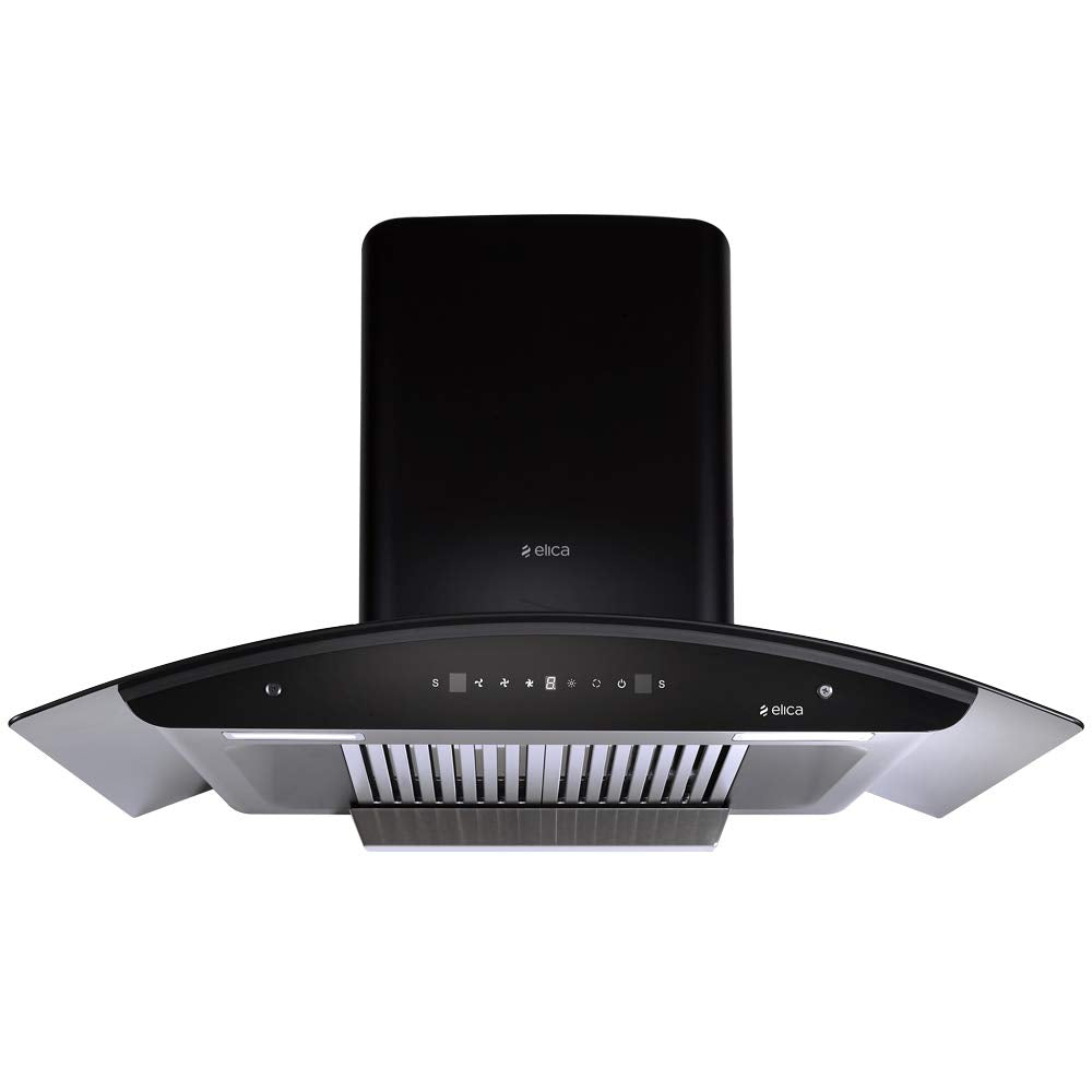 Elica 60 cm 1500 m3/hr Baffle Filter Autoclean Kitchen Chimney with 15 Years Motor & 5 Years Comprehensive Warranty (WD TBF HAC 60 MS NERO, Touch + Motion Sensor Control, Black)
