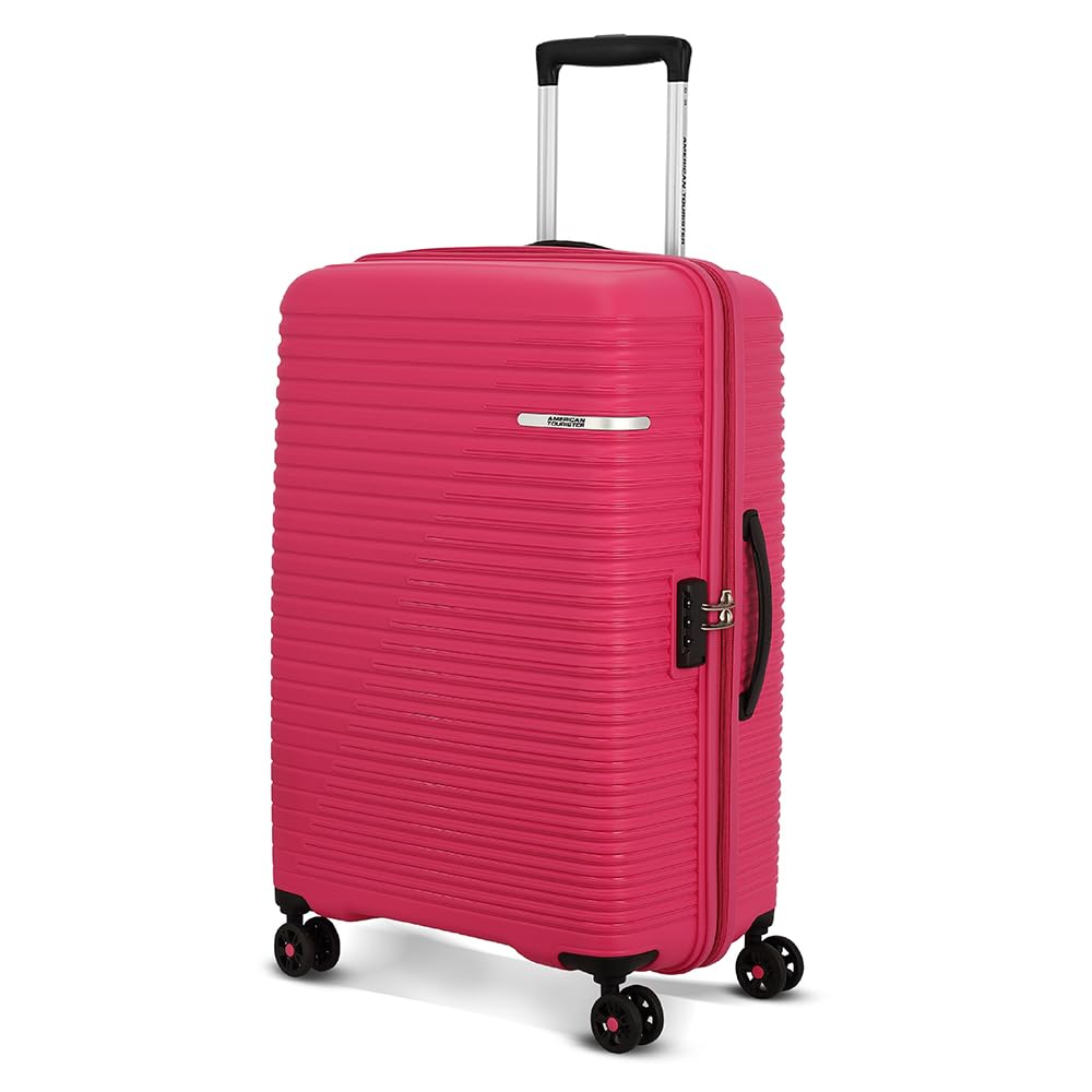 American Tourister Liftoff+|Medium Size Check-in Spinner Trolley Bag (67 cm) for Travel|360° 8 Wheel Travel Luggage|Hard Case Polypropylene (PP) Suitcase|Mounted TSA Lock|Seafoam Blue