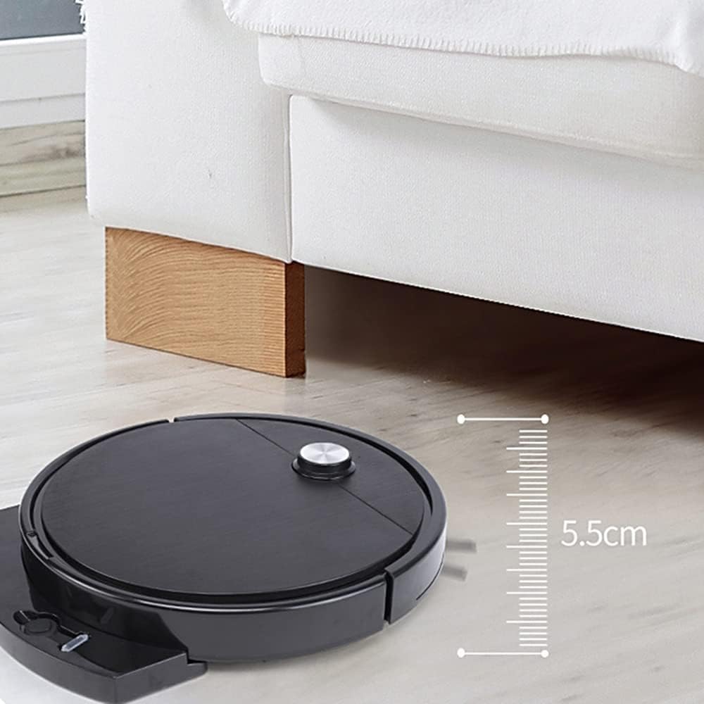 AlL-In-oNe fLoOr cLeAnInG RoBoT, pOwErFuL SuCtIoN & DuAl sIdE BrUsHeS, fOr hArDwOoD AnD TiLe – bLaCk