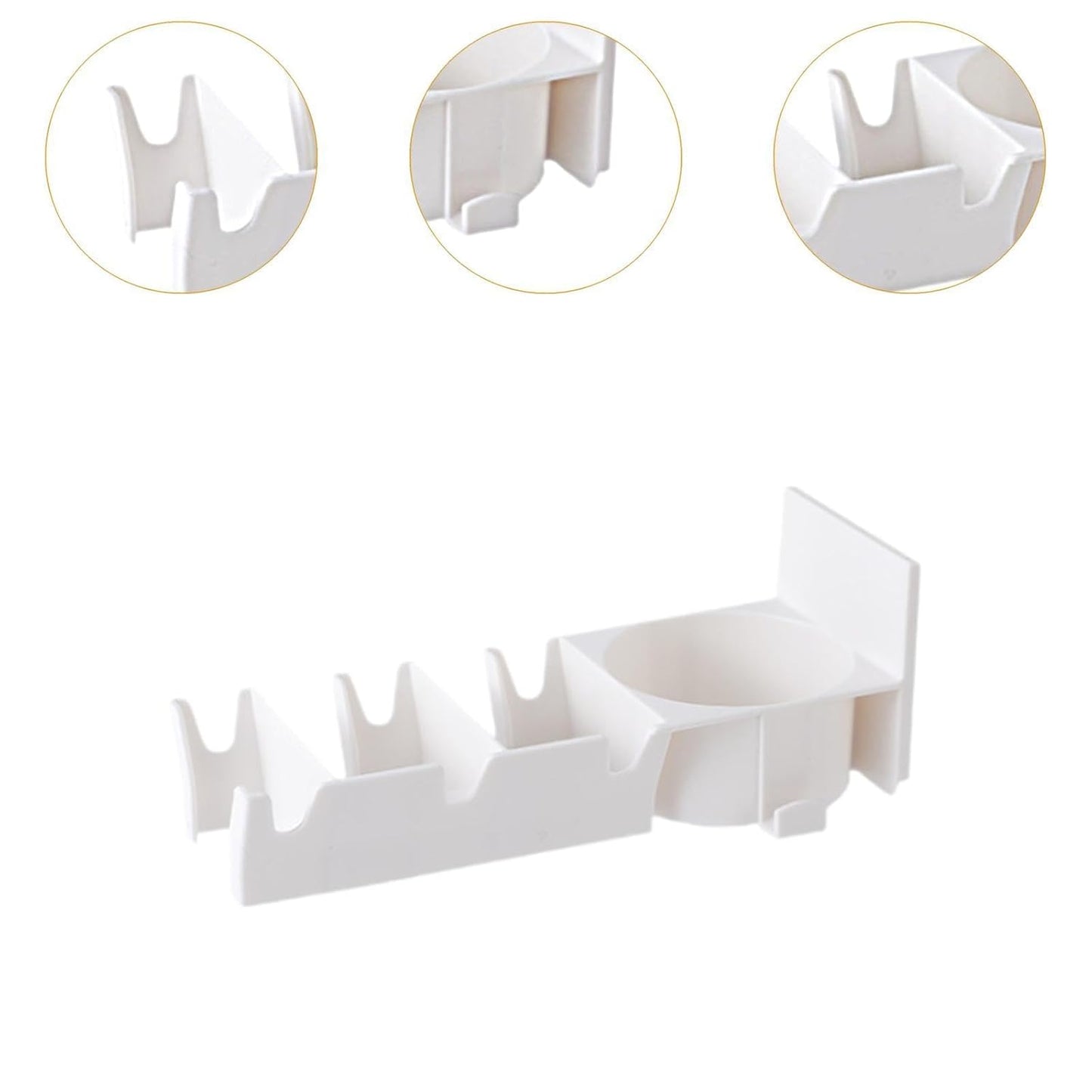 Wall Mounted Racket Holder with Key Hooks – No Drill Organizer for Tennis, Badminton, Ping Pong & Squash Rackets | Sports Equipment Storage Rack for Home & Gym(Pack of 1)