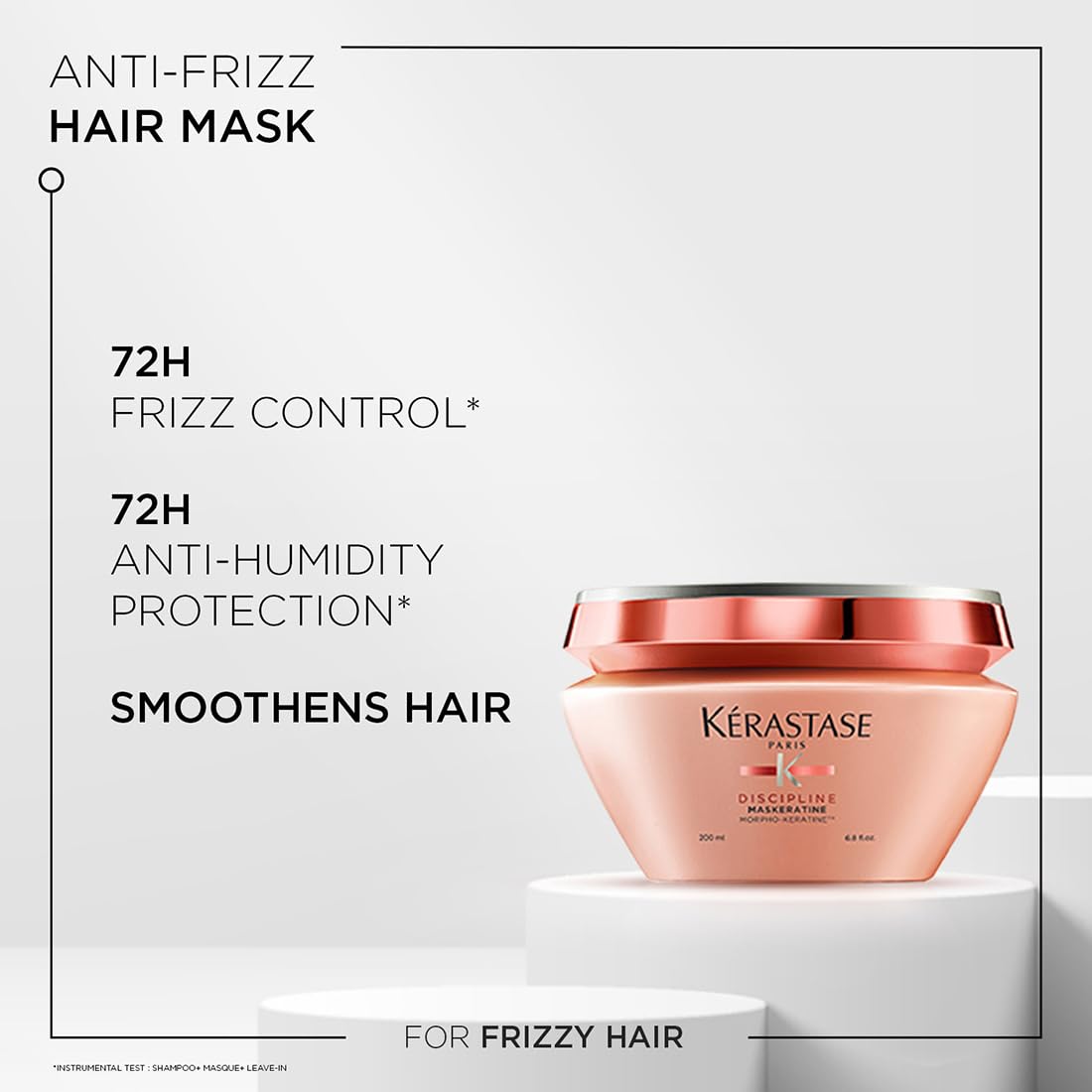 Kérastase Discipline Maskeratine Hair Mask for Frizzy Hair 200ml | Anti-Frizz Hair Mask | Nourishing Formula with Up to 72 Hr Frizz Control | Infused with Morpho-Kératine, Softening Agents & Lipids