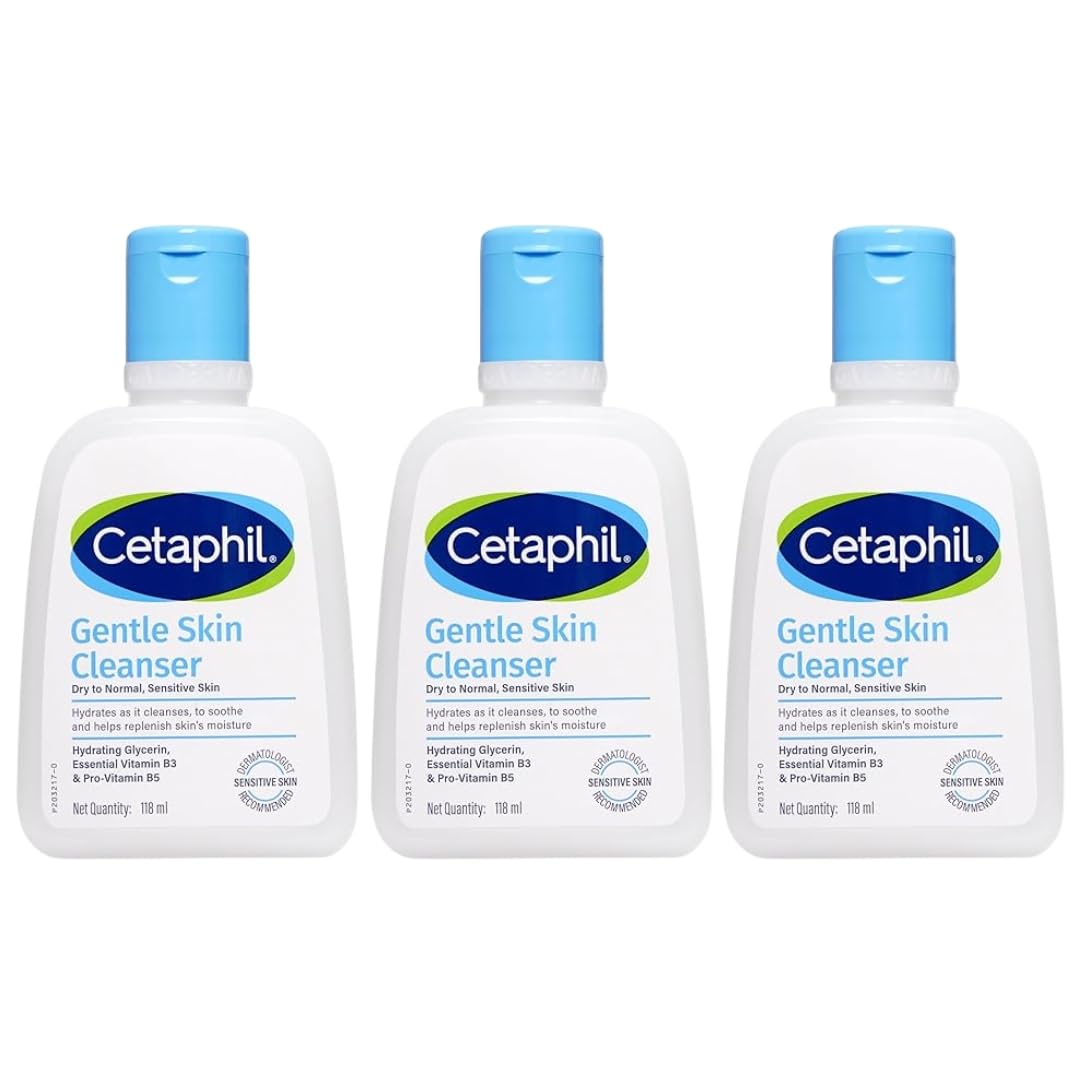 Cetaphil Gentle Skin Hydrating Face Wash 118ml, Paraben Free, Sulphate-Free Gentle Skin Hydrating Cleanser with Niacinamide, Vitamin B5 for Dry to Normal, Sensitive Skin