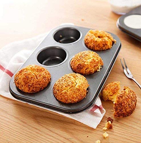 Non-Stick Reusable Cupcake Baking Slot Tray for 6 Muffin Cup - Springkart 