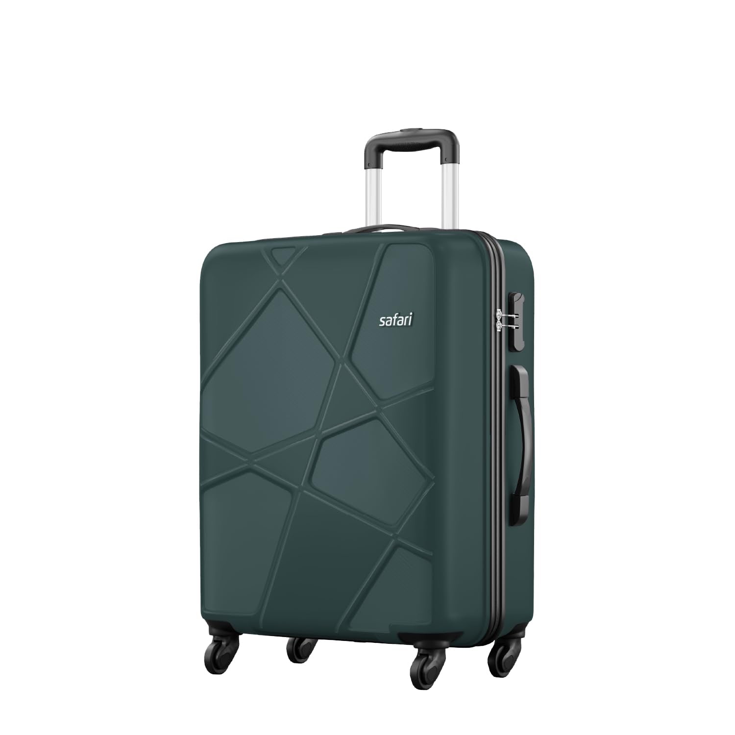 Safari Pentagon Set of 2, Cabin & Checkin Trolley Bags Hard Case Polypropylene 4 Wheels 360 Degree Wheeling System Luggage, Travel Bags, Suitcase for Travel, Trolley Bags for Travel, Dusk Green
