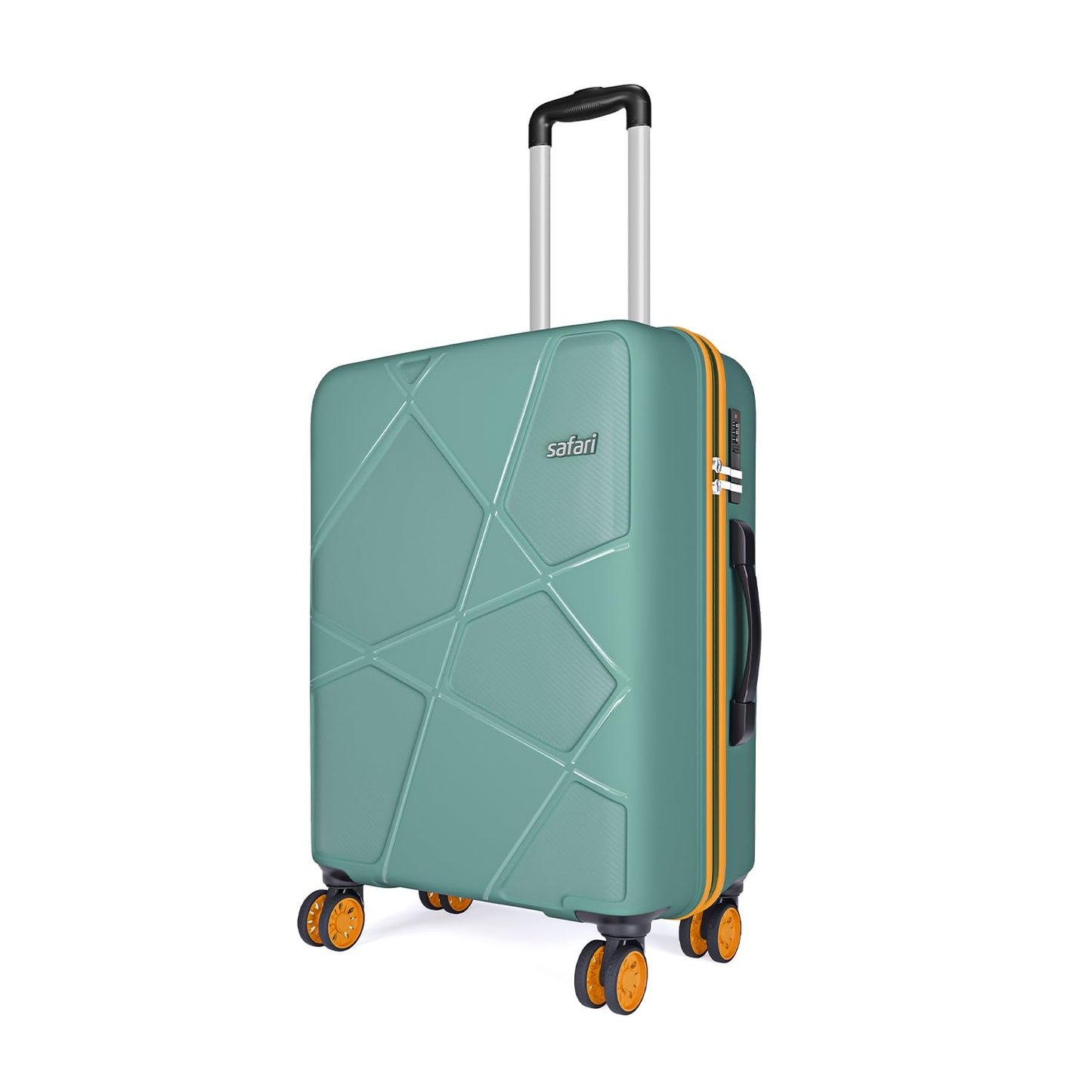 Safari Pentagon Set of 2, Cabin & Checkin Trolley Bags Hard Case Polypropylene 4 Wheels 360 Degree Wheeling System Luggage, Travel Bags, Suitcase for Travel, Trolley Bags for Travel, Dusk Green