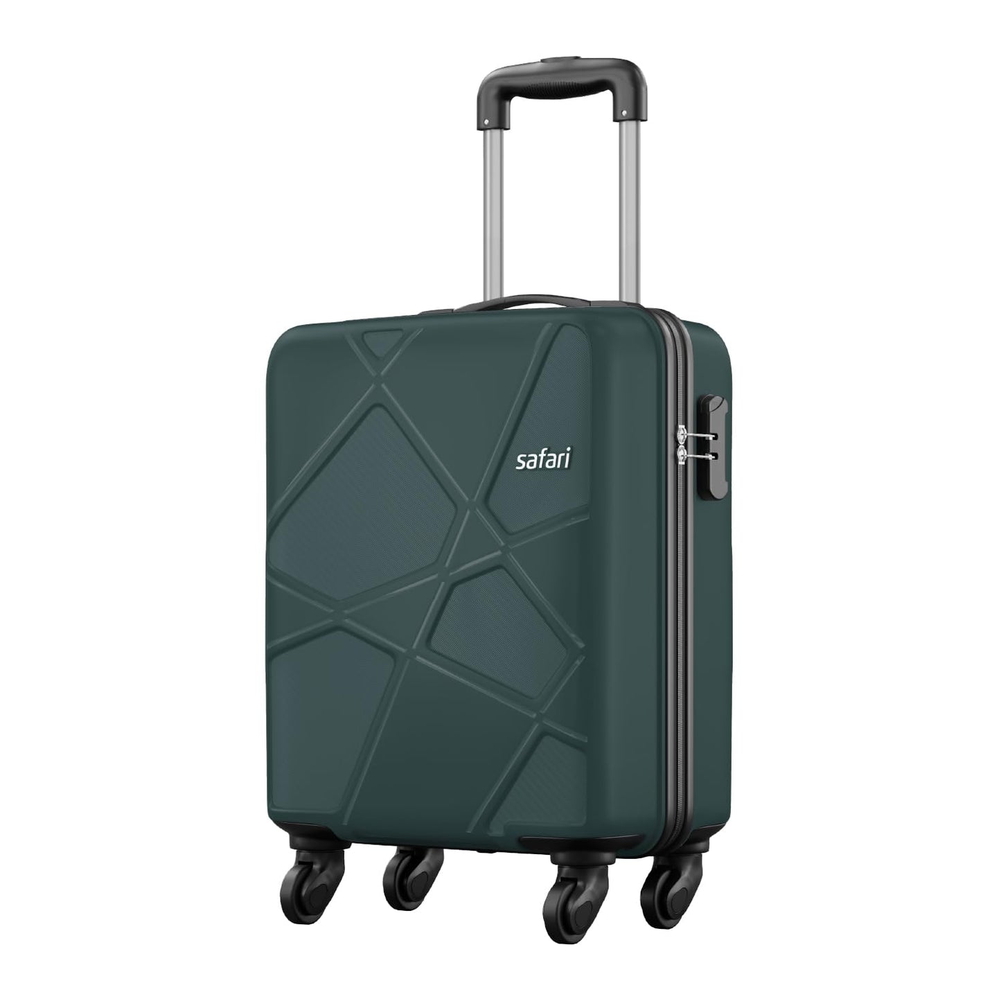 Safari Pentagon Set of 2, Cabin & Checkin Trolley Bags Hard Case Polypropylene 4 Wheels 360 Degree Wheeling System Luggage, Travel Bags, Suitcase for Travel, Trolley Bags for Travel, Dusk Green