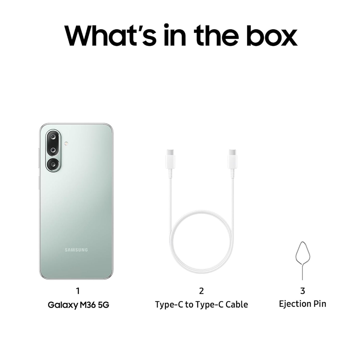 Samsung Galaxy M36 5G (Serene Green, 8 GB RAM, 128 GB Storage)| Circle to Search| Google Gemini| Corning Gorilla Glass Victus+| 7.7mm Slim| AI Enhanced 50 MP OIS Triple Camera| Unmatched Nightography