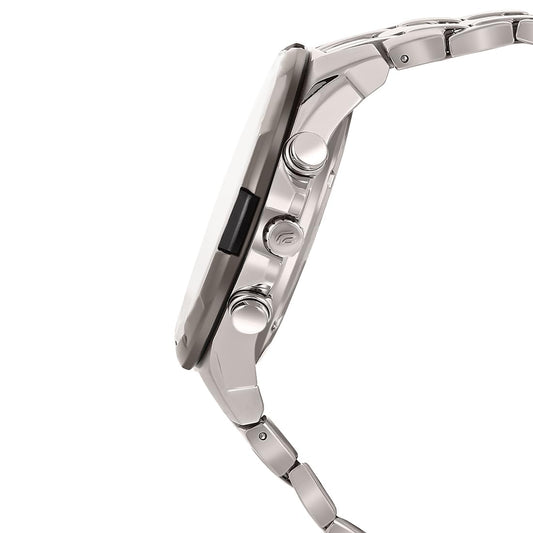 Casio Edifice EFR-539D-1AVUDF Analog Black Dial Men Watch Silver Metal Strap (EX191)