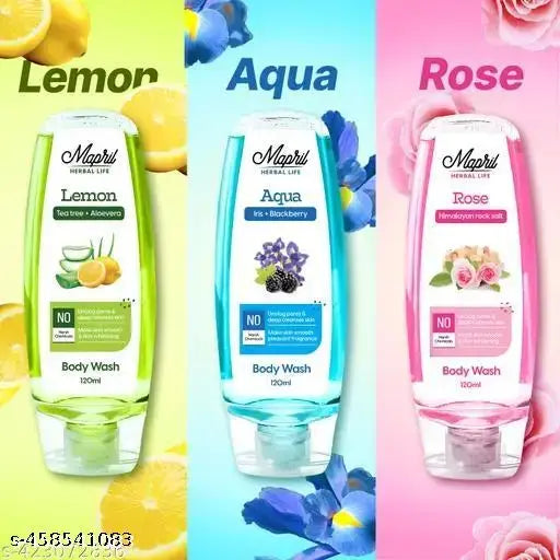 Body Wash for Men & Women Shower Gel for Whitening Soft, (130ml Each, Pack of 3,)390ml - Springkart 