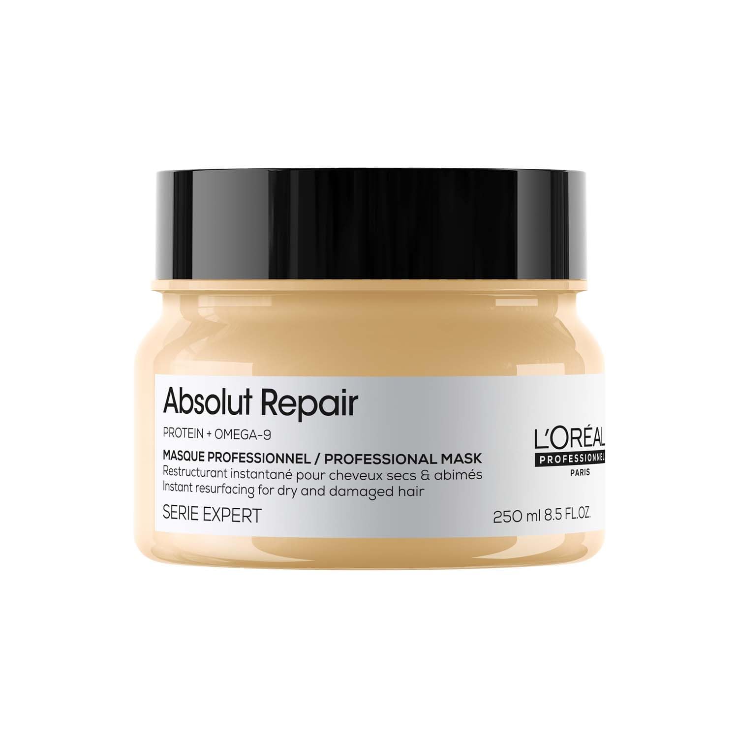 L'Oréal Professionnel Absolut Repair Mask for Dry & Damaged Hair - 250ml | Professional mask for Strengthening and Repairing Hair, With Protein & Omega-9, For Men & Women - Springkart 