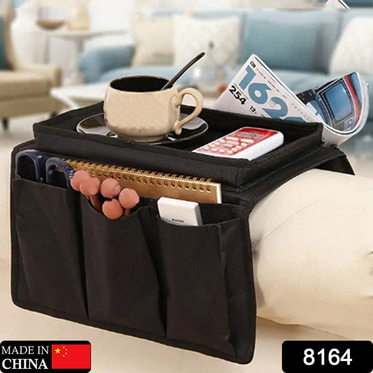 Sofa Arm Rest Hanging Storage Bag, Storage Bag for Sofa Ideal for Sorting Magazines Books (Black) - Springkart 