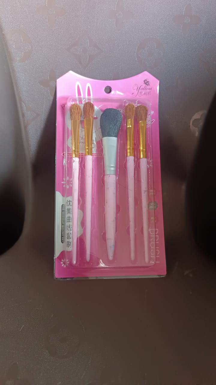 5pc Makeup Brush Tools Kit (5 Pcs Set Mix Color) - Springkart 