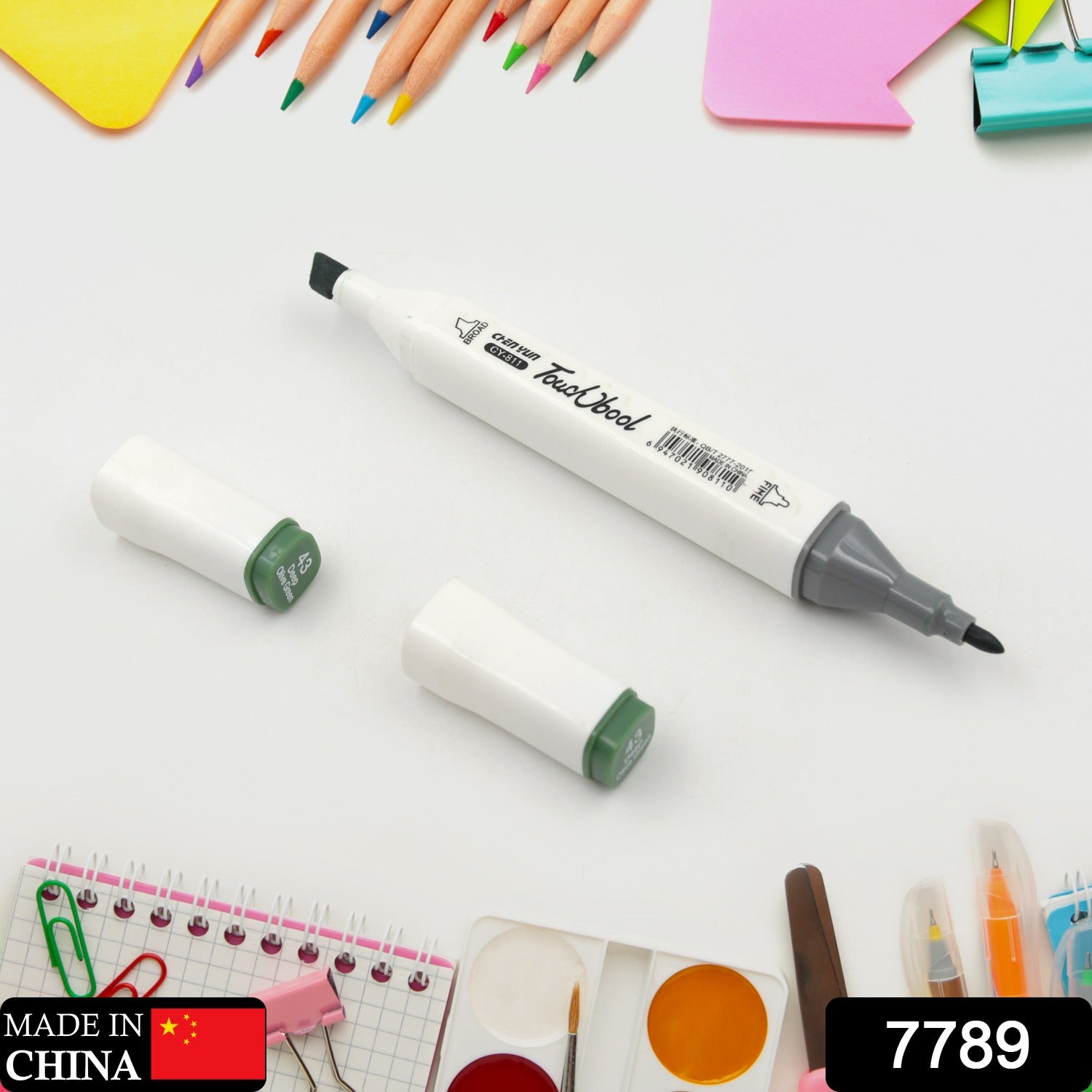 Dual Tip Marker, Pens Double Ended Perfect for Drawing, Shading ,Sketching ,Designing ,Outlining ,Illustrating And Drawing For Kids & Adult, Card Making Classroom Use (1 Pc) - Springkart 