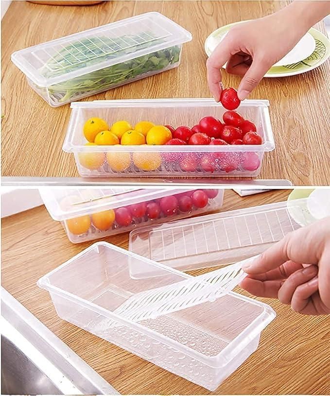 Fridge Storage Containers Box 28*20.5*5.5cm 6pc - Springkart 