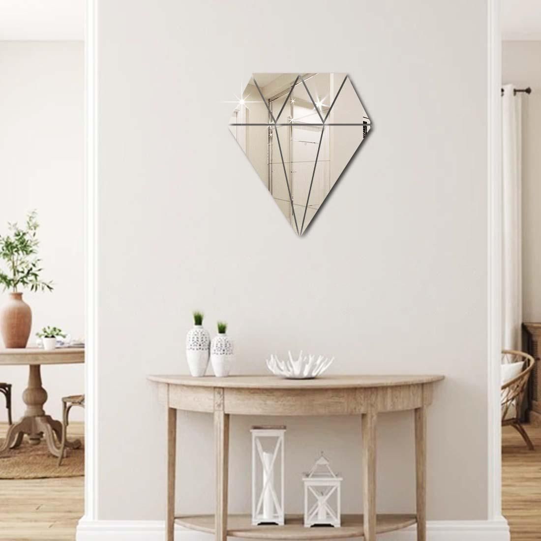 Acrylic Diamond Mirror Wall Stickers - Springkart 