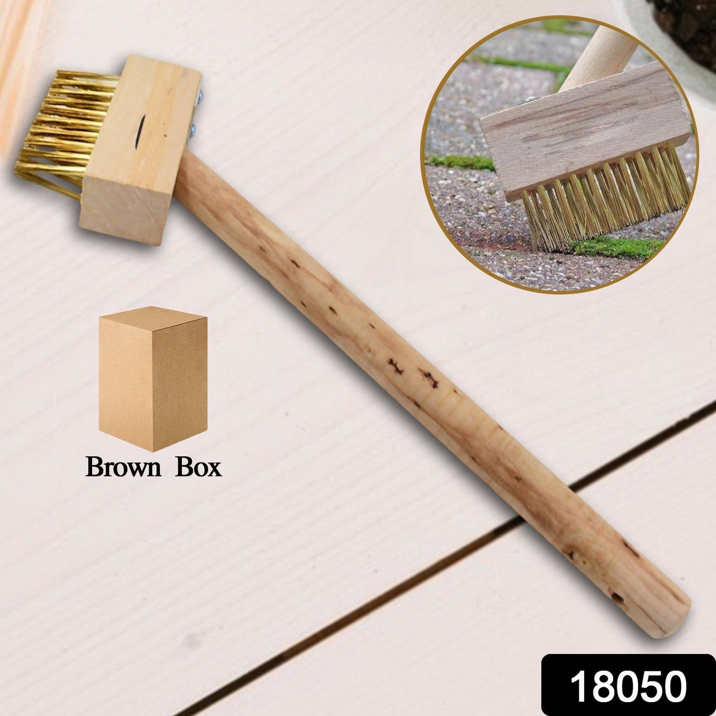 Paving Brush Wooden Block Paving Brush Patio Weed Remover Tool (1 Pc) - Springkart 