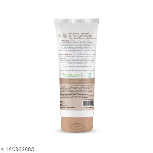 Mamaearth Rice Oil-Free Face Moisturizer , for Oily Skin, With Rice Water & Niacinamide for Glass Skin - 80 g
