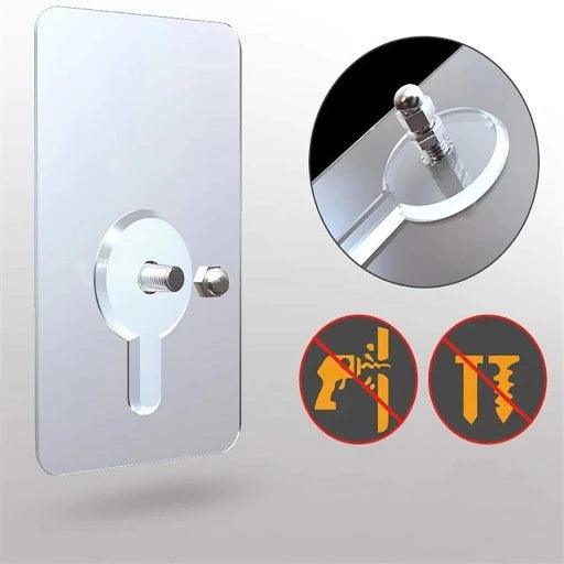 20 Pcs Nail Free Wall Hook Seamless Screw Adhesive Non-Trace No Drilling for Bathroom - Springkart 