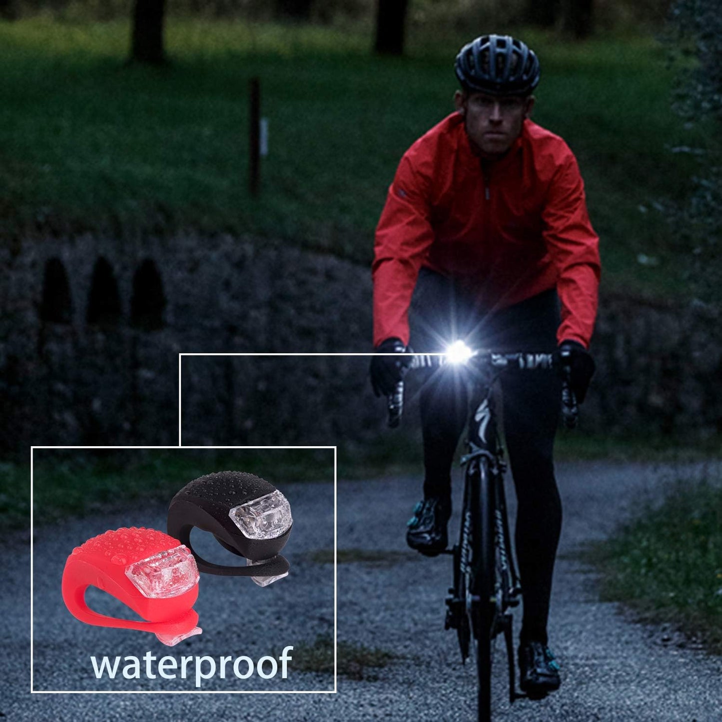 Silicone Led Bike Light Set (2 Pcs Set)